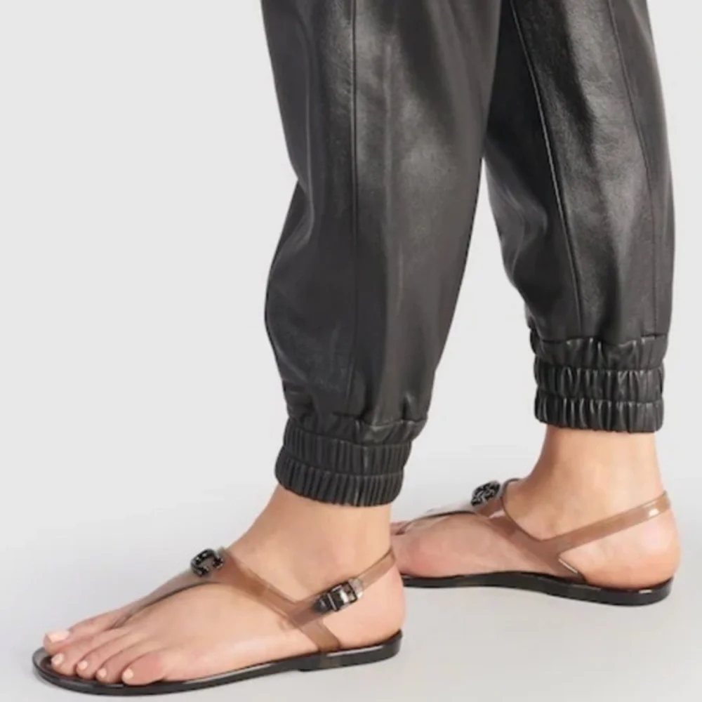 NEW Coach Black Natalee Jelly Sandals Size 6B